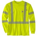 Carhartt Flame Resistant High-Vis Long-Sleeve Class 3 Pocket T-Shirt, Brite Lime, Medium, REG 105784-BLMMREG